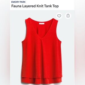 Flowy Red Sleeveless Top